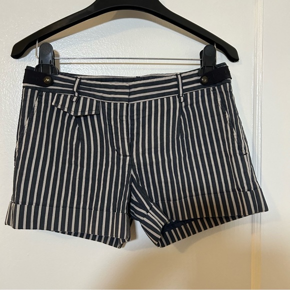 BCBGMAXAZRIA blue striped shorts - Picture 1 of 11